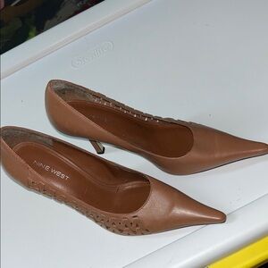 Nine West Brown Leather Stiletto Heels